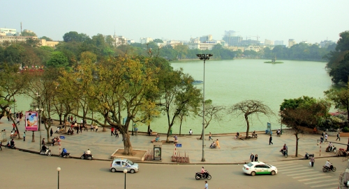 A view of Hoan Kiem Lake